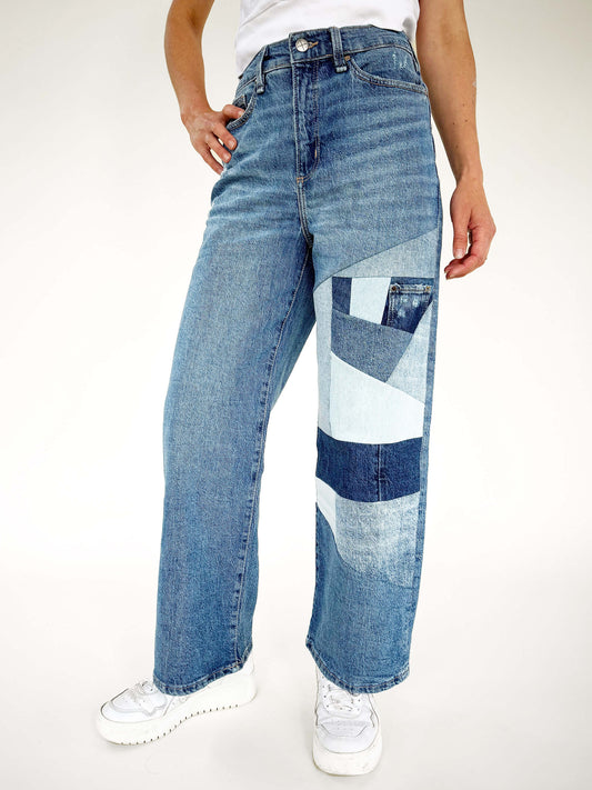 Patchwork Jeans- Mid